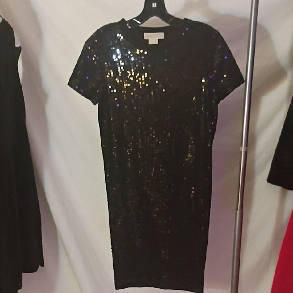 Michael Kors Black Sequin Mini Dress